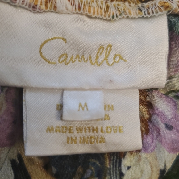 CAMILLA Silk Floral and Animal Print Off-the-Shoulder Mini Dress - Picture 10 of 14